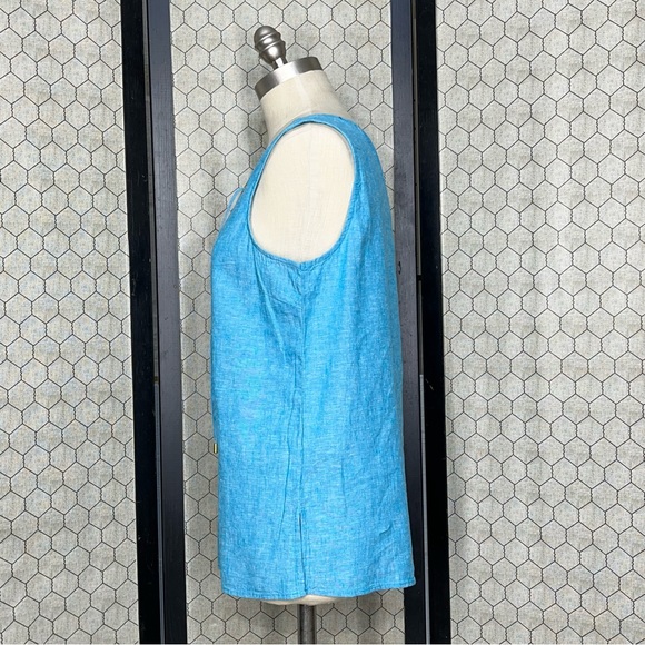 Harve Benard Linen Sleeveless Top - Picture 2 of 13